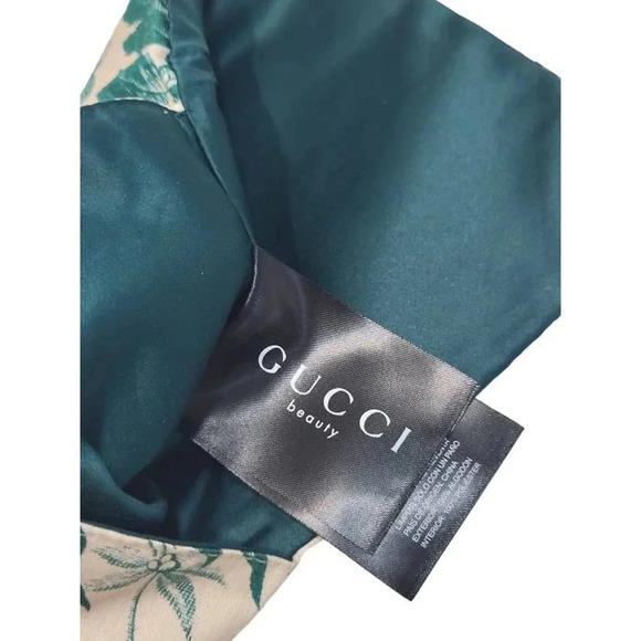 Gucci beauty Bag Green White Floral New 8/4 - Picture 8 of 8